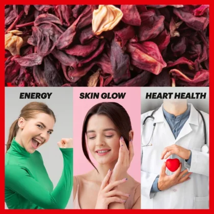 Hibiscus Flower Tea (30g) | Caffeine-Free Herbal Tea | NeutraVed image 6